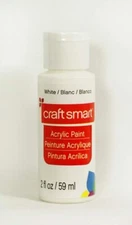 Craft Smart Acrylic Paint White  2 Fl.oz. Bottle
