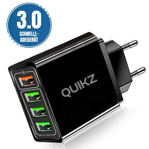 2x Schnell Ladegerät Stecker 4x USB Port 5V-3A Netzteil Adapter Für Handy Tablet - Bild 3 von 26