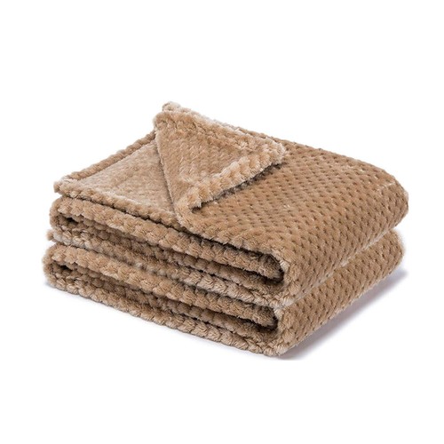 Light Weight 280GSM Diamond Fleece Blanket Reversible Soft Coral Plush Throw - Picture 8 of 67