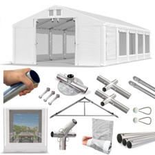 Partyzelt 8x10 Moskitonetz Gartenzelt Cateringzelt 10x8 weiß Ganzjährige PVC W