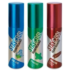 3 Pack Staycool Breath Freshener 130 Sprays Cool Mint Spearmint Cinnamon  NEW!