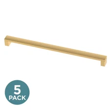 Simply Geometric 12 In. (305 Mm) Modern Gold Cabinet Drawer Pulls (5-Pack)