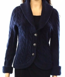 navy fitted cardigan