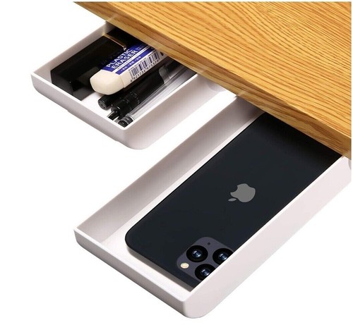 2-Pack Desk Pencil Drawer Organizer, Pop-Up Student Storage Hidden Desktop Drawe
