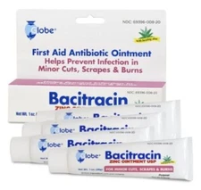 Bacitracin Zinc Ointment 1 oz, with ALOE - 4 packs