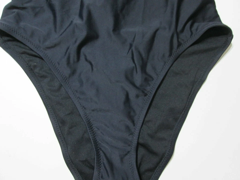 Mossimo Womens Size XL One Piece Swimsuit Black Lined Wide Straps Open Back - Image 3 of 4