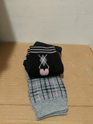 Sears Girls Socks 2 Pairs Shoe Size 4-10 Sock Size 9 - 11 - Picture 2 of 3