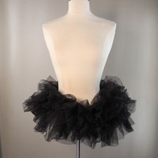 Spirit Halloween Tutu Women Oversize Costume Black Layered Tuille Stretch Waist