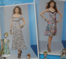 Simplicity Sewing Pattern 2175 Misses/MPetite Empire Dress in 2 Lengths Sz 4-12
