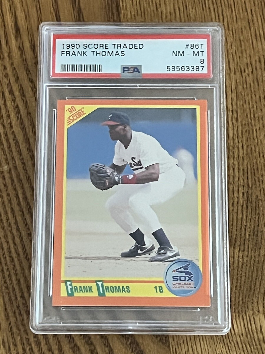 PSA 8 BASEBALL CARD 1990 SCORE TRADED FRANK THOMAS ROOKIE HOF