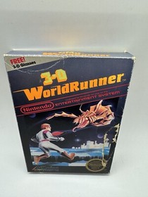 3-D WorldRunner NES Nintendo Game 1987, Complete CIB No Glasses