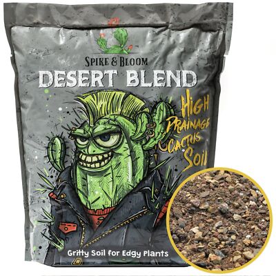 High Drainage Cactus Soil Potting Mix with Mycorrhizal Fungi - 8 Pounds / 4 Q...