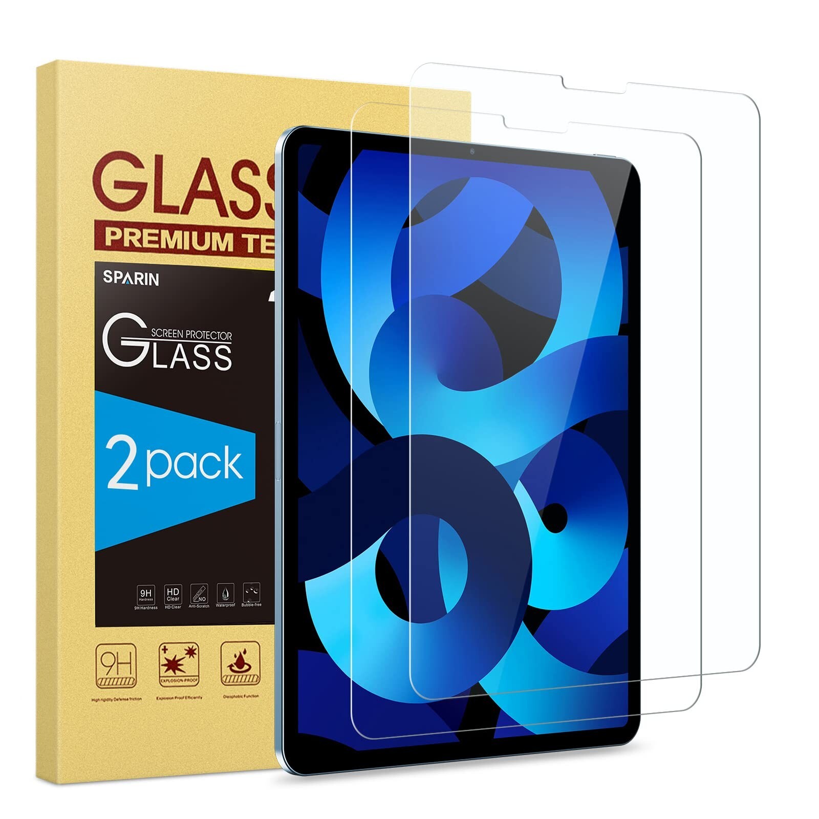 SPARIN [2 Pack] Screen Protector Compatible with iPad Air 5/4(10.9 inch