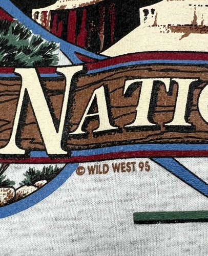 Camiseta De Colección Años 90 Gran Cañón Para Hombre Talla M/L Parque Nacional Salvaje Oeste Gris *Ver Notas - Imagen 4 de 6
