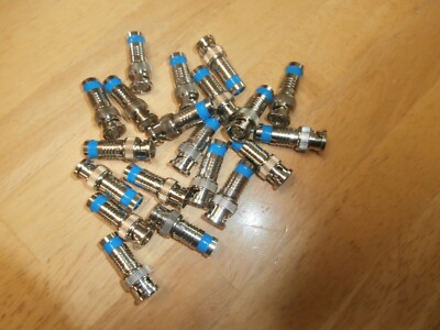 Lot/20 BNC Male Compression Connector for RG6 Quad Coax, NEW