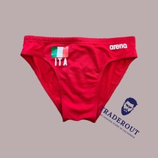 H.E.Arts Custom Print Italy Logo on Arena men Red Swim Brief bikini swimwear