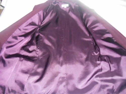 LL BEAN NWOT Women's Wool/Cashmere Burgundy Lined Blazer Size 10 - Picture 7 of 7