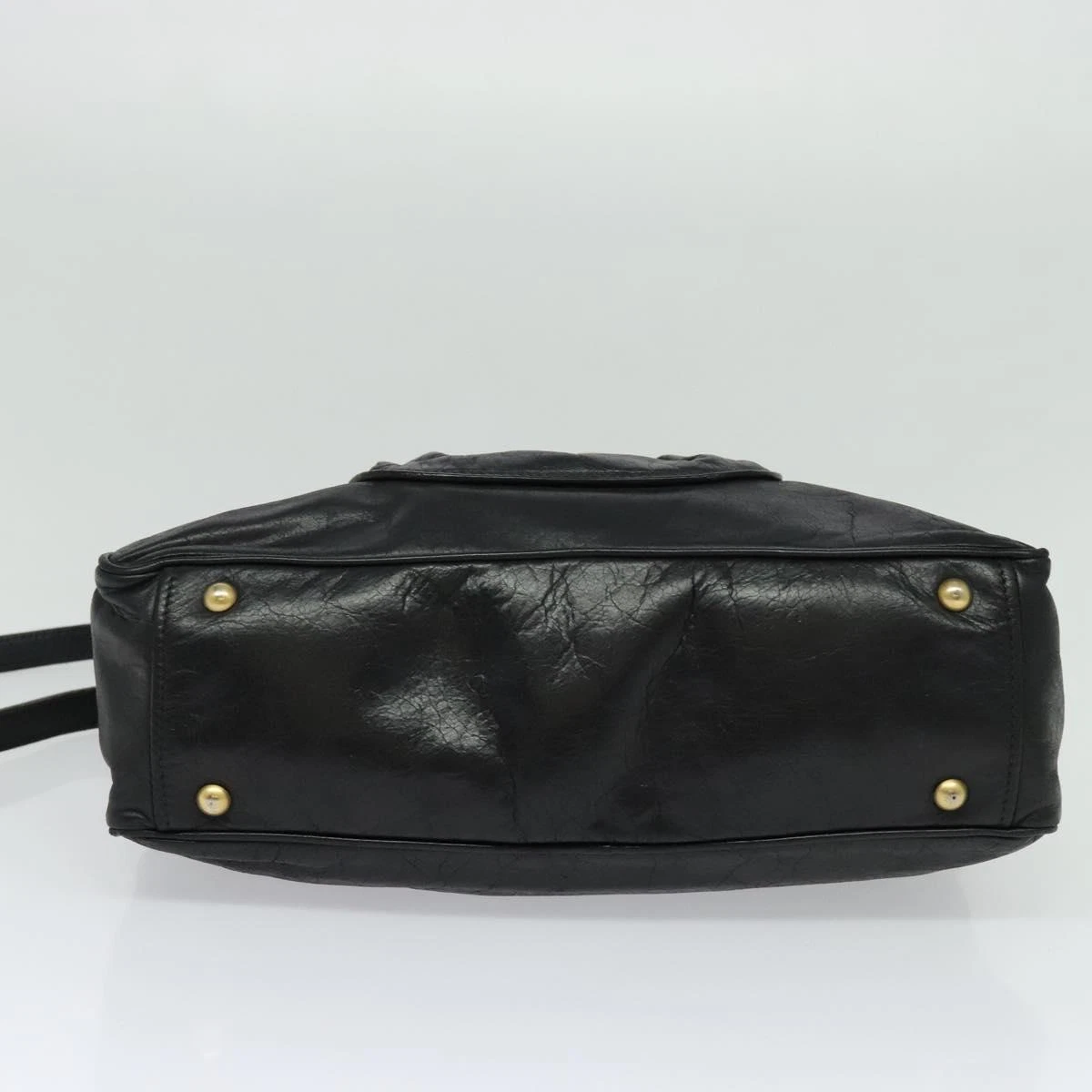 Borsa a mano Miu Miu in pelle 2 vie nero oro originale 125374