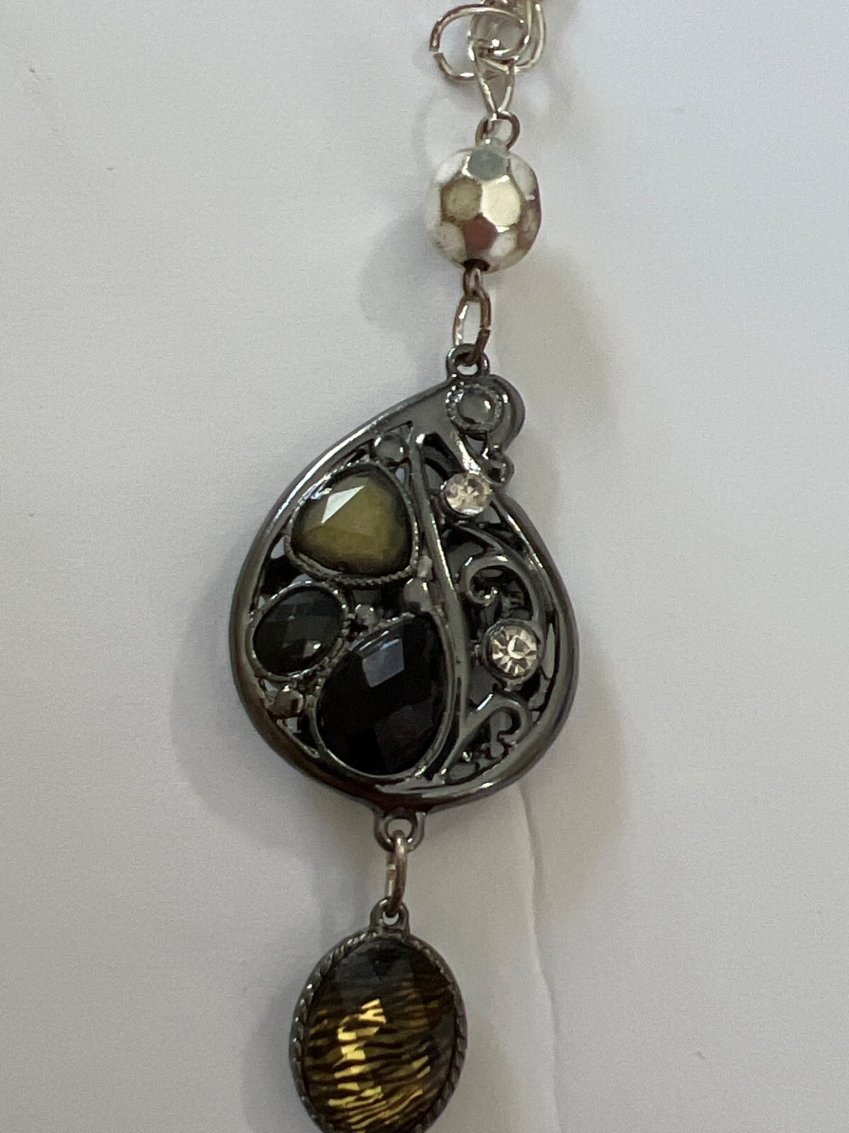 Multi-Layer Statement Necklace With Beads & Metal… - image 5