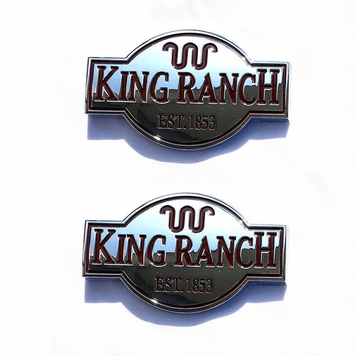 Pair New King Ranch Logo Side Rear Tailgate Emblems 3D Badge Decals 250