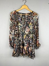 Johnny Was Silk Blouse Jade L size