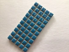 Thalo Blue Ceramic Mosaic Tiles - 3/8 inch - 50 Tiles - 10 mm - Arts and Craft