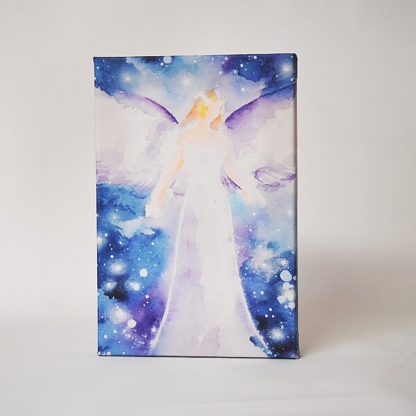 Schutzengel Bilder "Leuchten wie die Sterne " Engel Gemälde Acrylbild