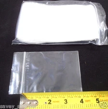 RESEALABLE PLASTIC BAGS 200 PC. 3" x 4" RECLOSABLE CLEAR 2 MIL POLY
