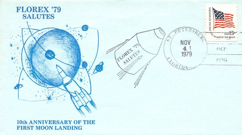 10th ANNIV. APOLLO 11 FLOREZ '79 STAMP SHOW, ST. PETERSBURG, FL -  SC# 1618C