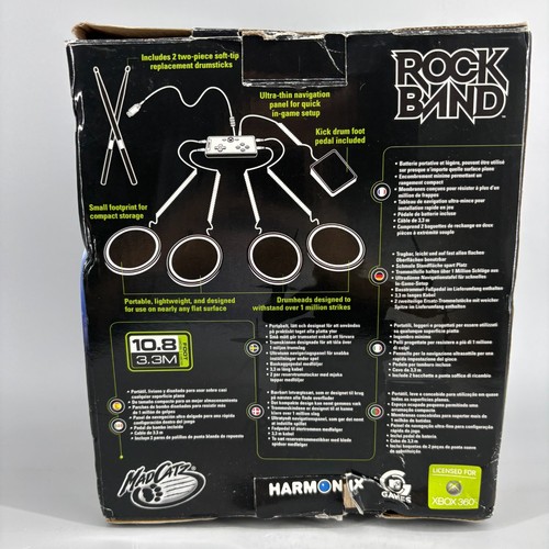 Harmonix MadCatz Rock Band Portable Drum Kit Xbox 360 - NEW Open Box - Picture 5 of 12