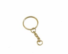 Posta Pro1 - 6pz BASE PER PORTACHIAVI KEYCHAIN KIT CATENINA ANELLO 25mm ARGENTAT