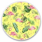 2 x Vinyl Stickers 20cm - Yellow Tropical Pink Flamingo Print Cool Gift #15891