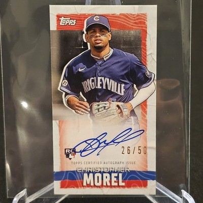 2023 Topps Rip Mini Auto Christopher Morel - Parallel #/50 - Rookie Auto