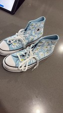 Converse Girls Blue Floral Embroidered High T...