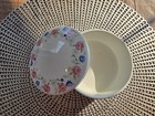 Floral Ceramic Casserole Trinket Dish w/ Lid  Dishwasher/Microwave/Oven Safe — photo 2