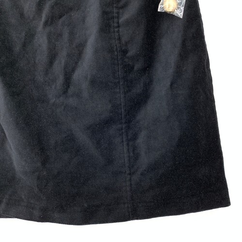 Modcloth Women's Size 4 Zipper Back Velvet Skirt Solid Black A-Line NEW - Picture 4 of 7