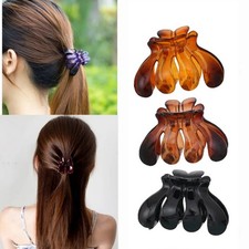 4pcs Hair Claw Clips -Large 80mm Flower Ponytail Holder Korean Style for women