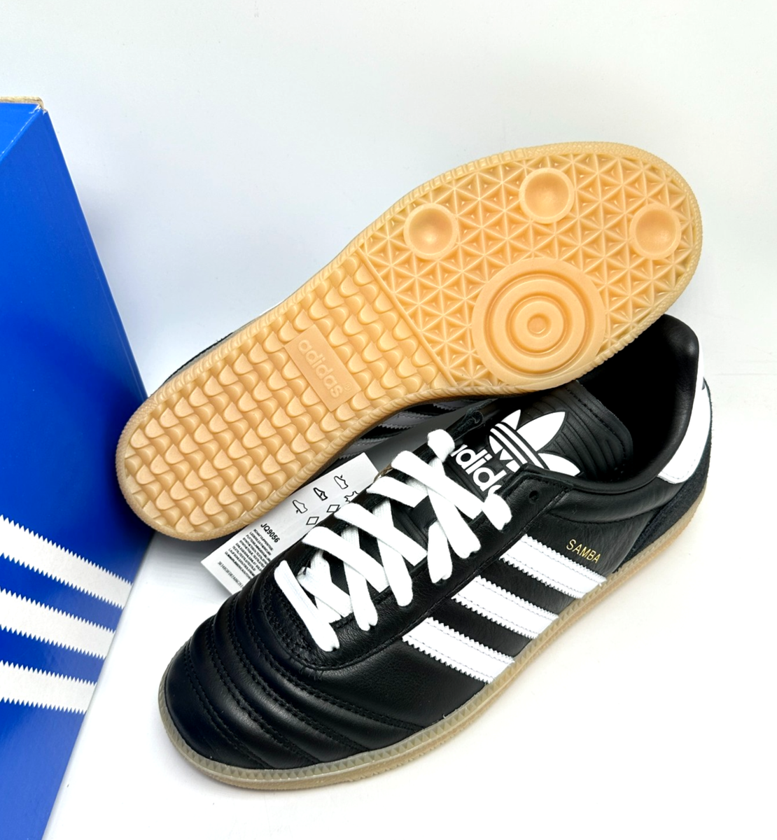 ADIDAS Originals Samba JP Black White Gum JQ9056 Men's shoes sz 5
