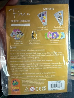 Finca: Drought Expansion - Game Boy Geek 2025 Kickstarter Pandasaurus Games NEW!