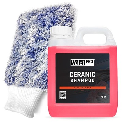 VALETPRO KERAMIK SHAMPOO 1L AUTOWÄSCHE KERAMIK SICHER SHAMPOO SCHUTZMITTEL WASCHHANDSCHUH
