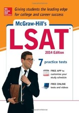 MCGRAW-HILL'S LSAT WITH -ROM, 2014 EDITION By Russ Falconer & Drew Johnson *VG+*