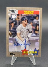 2022 Topps- 1987 Topps All-Star Baseball Autographs Aaron Judge Gold #/25 (AU)