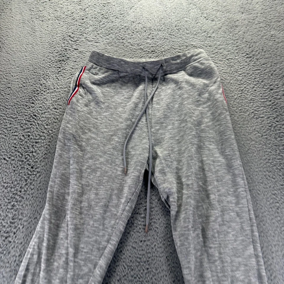Lacoste Sleepwear Lounge Pants Mens Large Gray Cotton Blend Stretch Lose Taper - Image 2 of 4