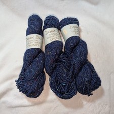 Debbie Bliss Donegal Luxury Tweed Chuncky Yarn Color 33503 Blue 3 Hanks 100g