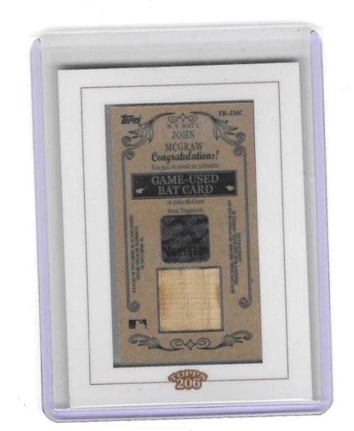 JOHN MCGRAW 2002 TOPPS T206 JUEGO USADO TARJETA DE BATE - ¡NACIONALES!! Foto 2 de 2