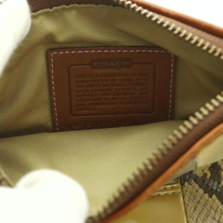 Coach Shoulder Bag Patchwork Brown Multicolor 100… - image 6