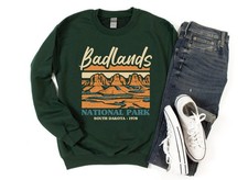 Vintage Badlands National Park Sweatshirt Travel Gift North Dakota Sweater