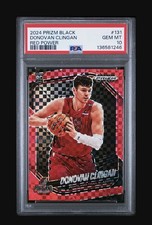 2024 PANINI PRIZM BLACK #131 DONOVAN CLINGAN RED POWER ROOKIE /75 PSA 10