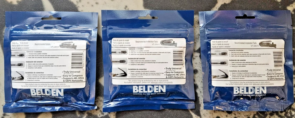 Belden EX6XLPLUS Universal F-Connector 10 pcs. 3 Pack - Image 2 of 2