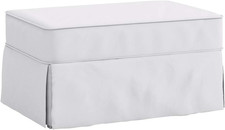 The Cotton Ottoman Slipcover Replacement. It Fits Pottery Barn PB Comfort Ottoma